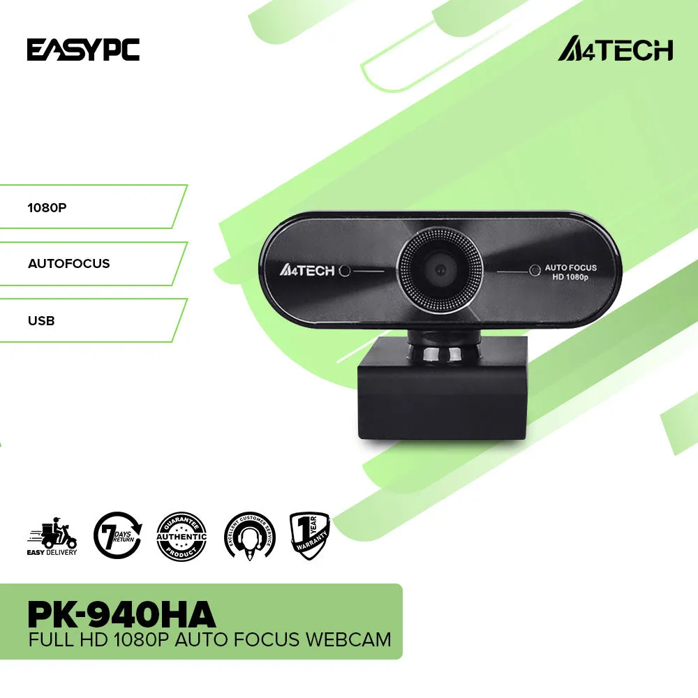 A4tech PK-930HA and PK-940HA Full HD 1080P Auto Focus 30fps Supports Tripods Webcam