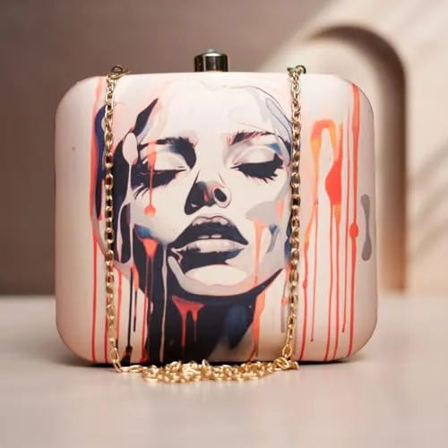 Artklim Feminine Features Printed Clutch