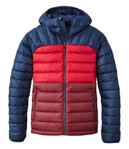 Bean's Down Hooded Jacket Colorblock Men's Regular