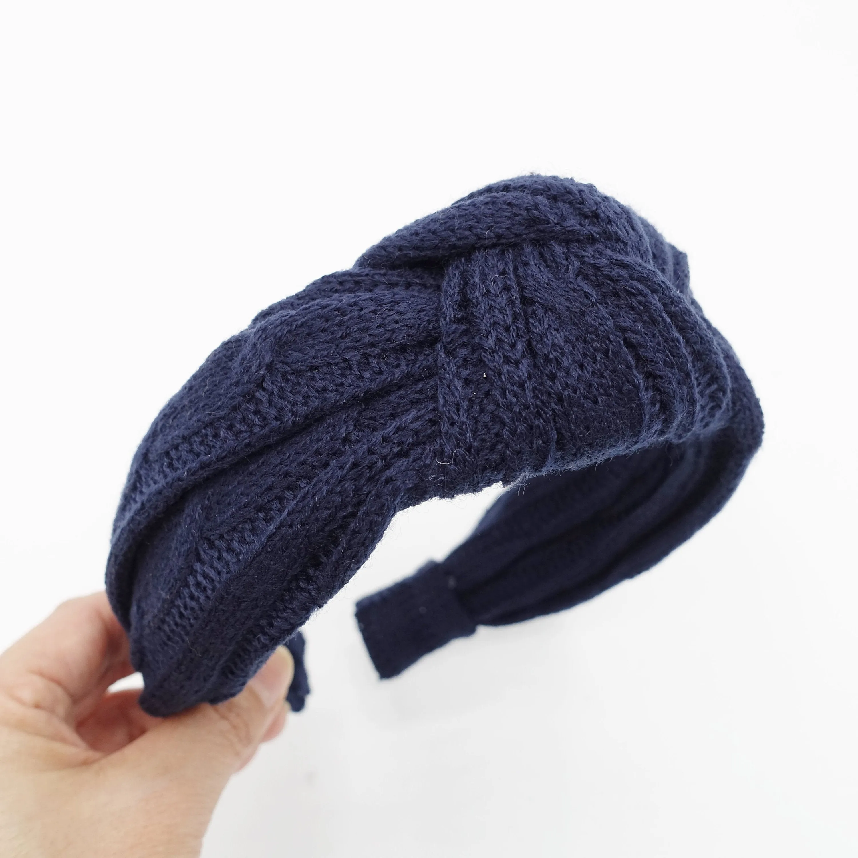 cable knit pattern headband top knot hairband hair accessories