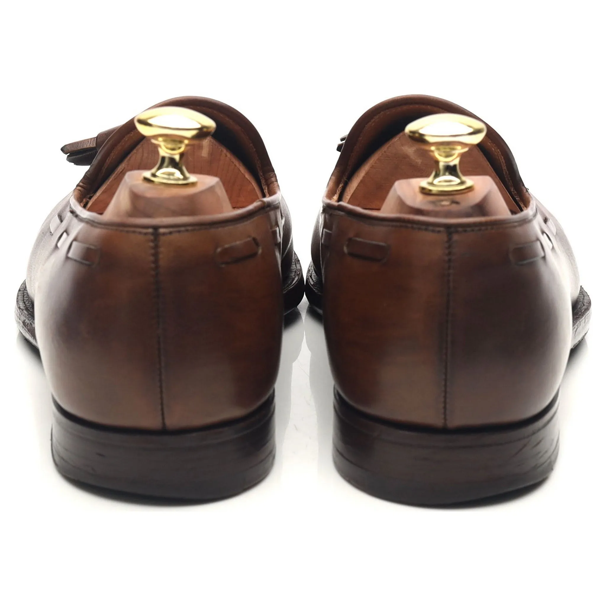 'Cavendish 2' Dark Brown Leather Tassel Loafers UK 7.5 E