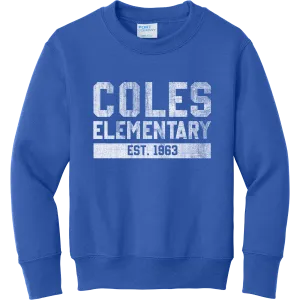 Coles Elementary Youth Core Fleece Crewneck Sweatshirt