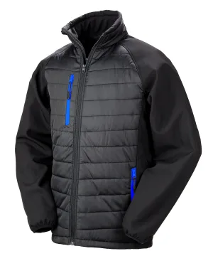 Compass padded softshell jacket | Black/Royal