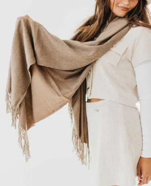 Cozy Cashmere Scarf Taupe