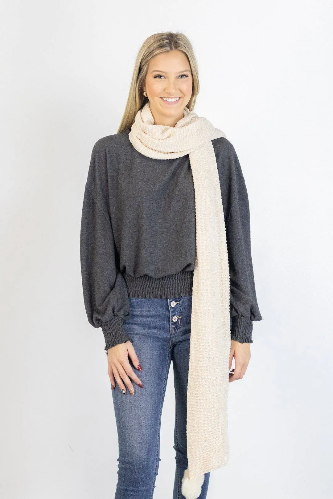 Cozy Cream Wrap Scarf