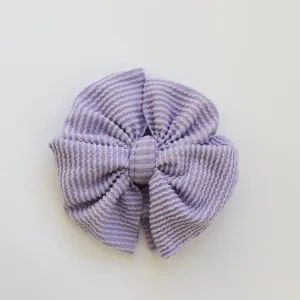 Cozy Ribbed Lilac Bow