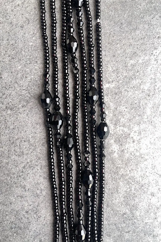 Crystal Noire Waist Beads