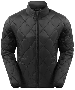 Diamond pane padded Jacket | Black