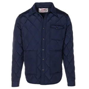 Down-filled Quilted Shirt Jacket | Navy