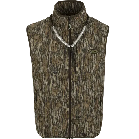 Drake MST Camo Camp Fleece Vest