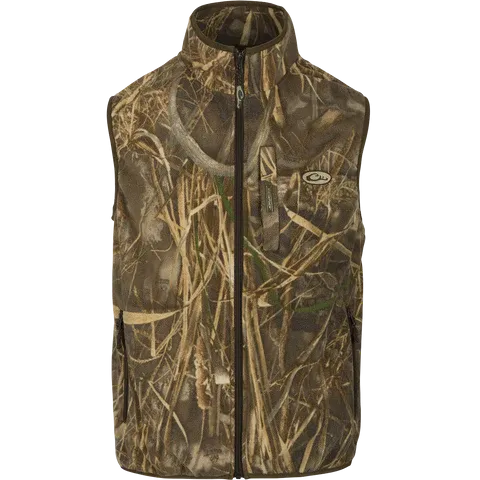 Drake MST Camo Camp Fleece Vest