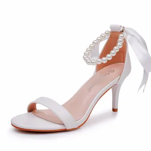 Elegant Open Toe Ankle-Strap Stiletto Sandals