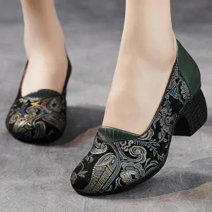 Ethnic Style High Heels Pumps: ICS5777 Women's Casual Shoes