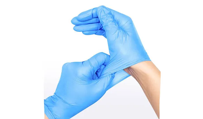 Ever Ready Disposable Vinyl Blue Exam Gloves, Powder-Free & Latex-Free Gloves, Size Small