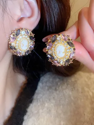 Figure Rhinestone Earrings Accessories