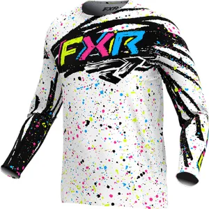 FXR Youth Podium MX Offroad Jersey Jawbreaker White