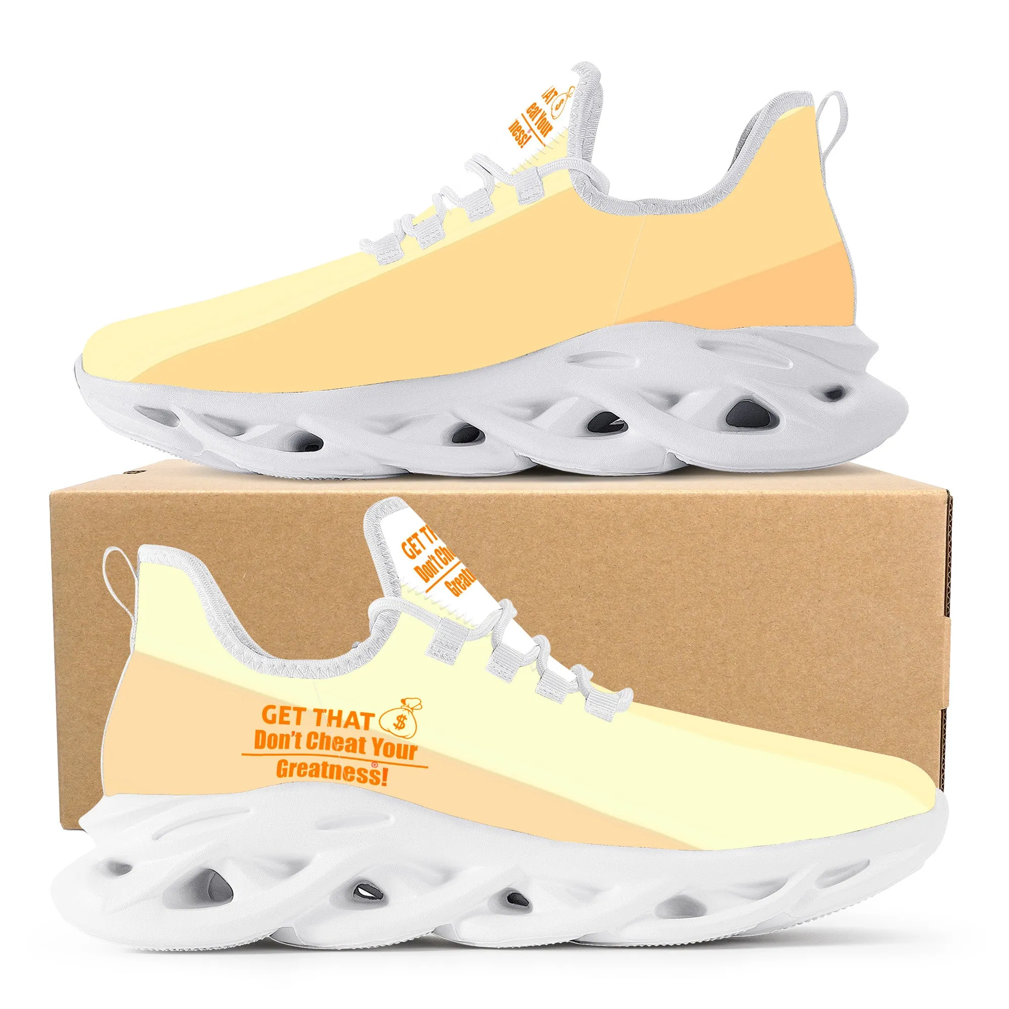 Get That Bag, Sneakers- Orange,White,,Yellow