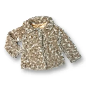 Girls Size 24 Months Tan Faux Fur Lightweight Dress Coat