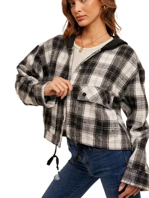 Harmony Plaid Crop Jacket