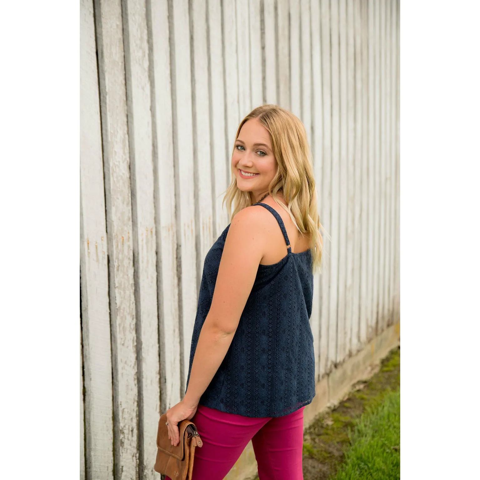 Laced Button Tank