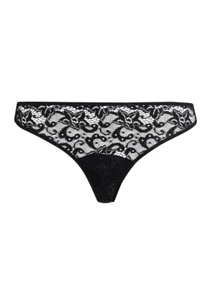 Luxury Moments Lace Thong | Black 71507-019