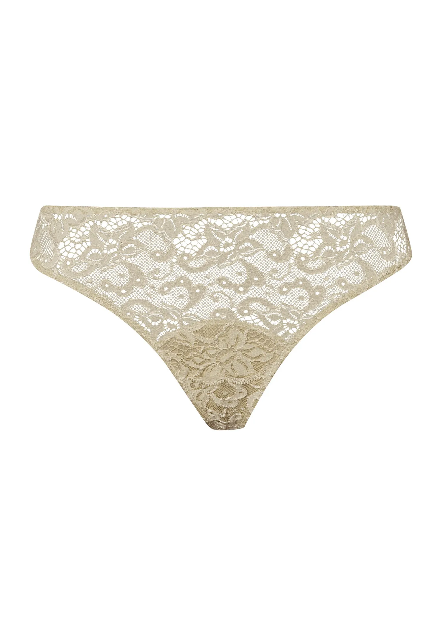 Luxury Moments Lace Thong | Moss Green 71507-2720