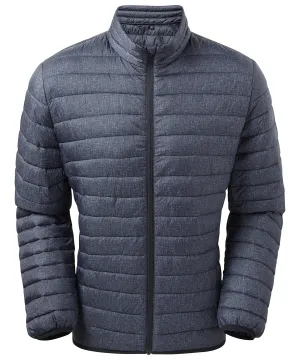 Melange padded jacket | Navy Melange