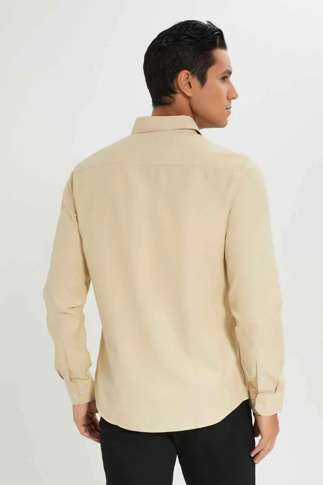 Men Beige Formal Shirt