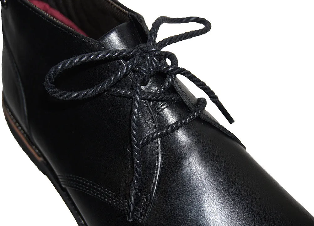 [Obsidian Black] - Round Waxed Braided Hemp Rope Style Shoelaces