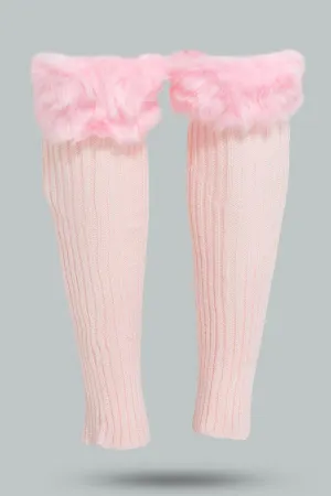 Pink Knitted Legwarmer