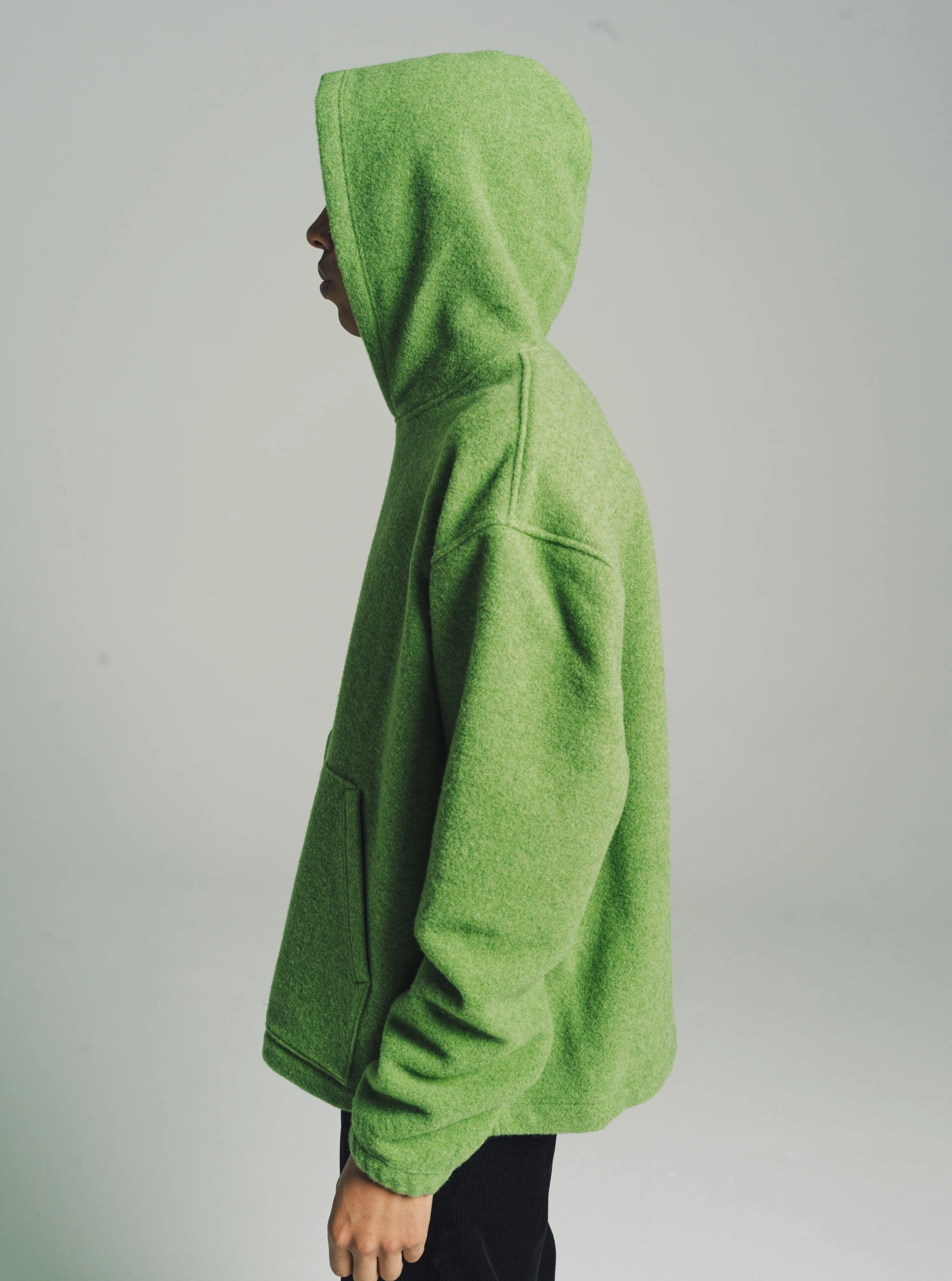 Pistachio Wool Fleece Hoodie