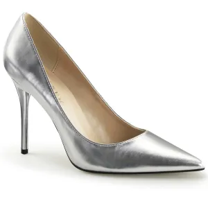 Pleaser Classique-20-Silver-Size 10-Clearance