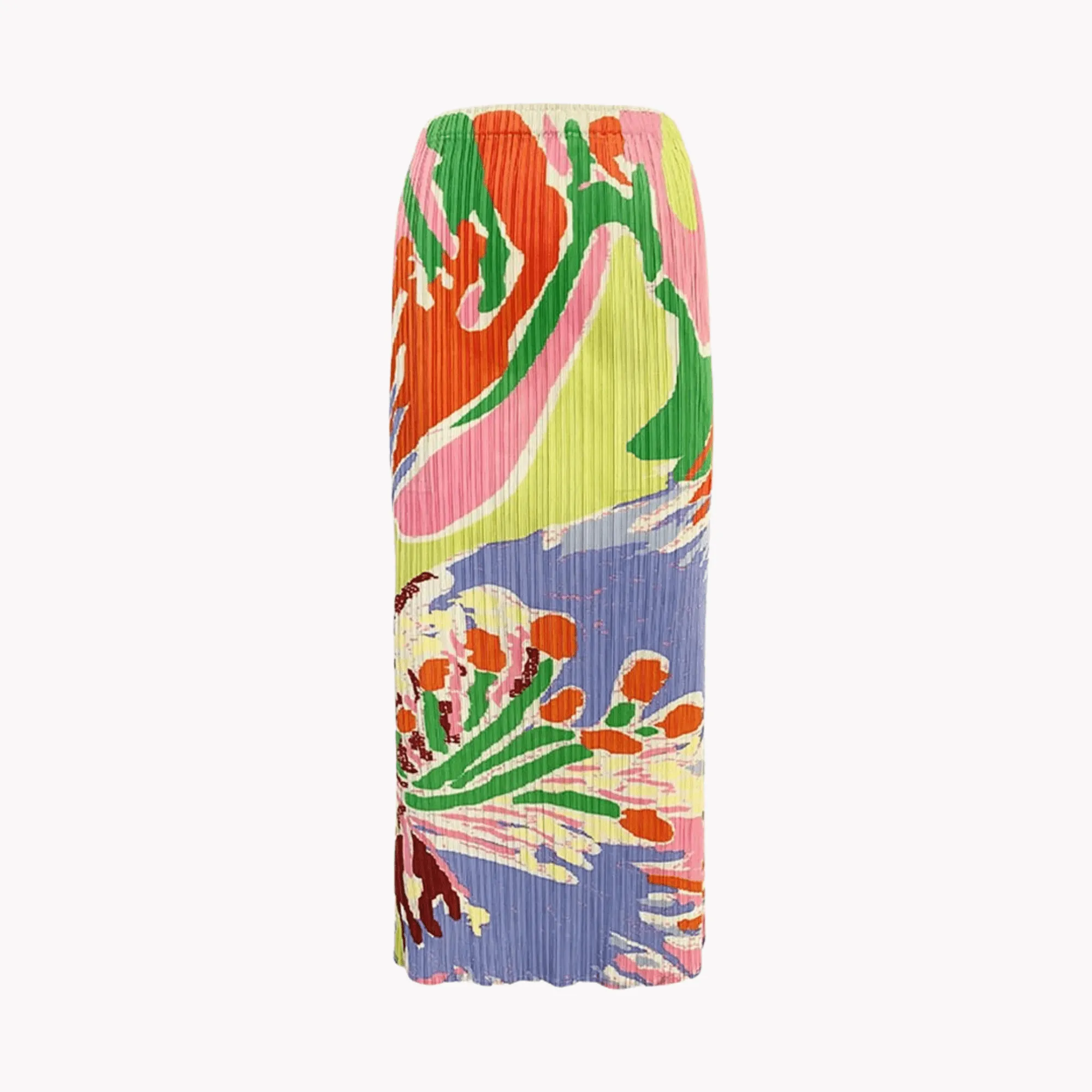 Pre Order:  Floral Abstract Pleated Skirt