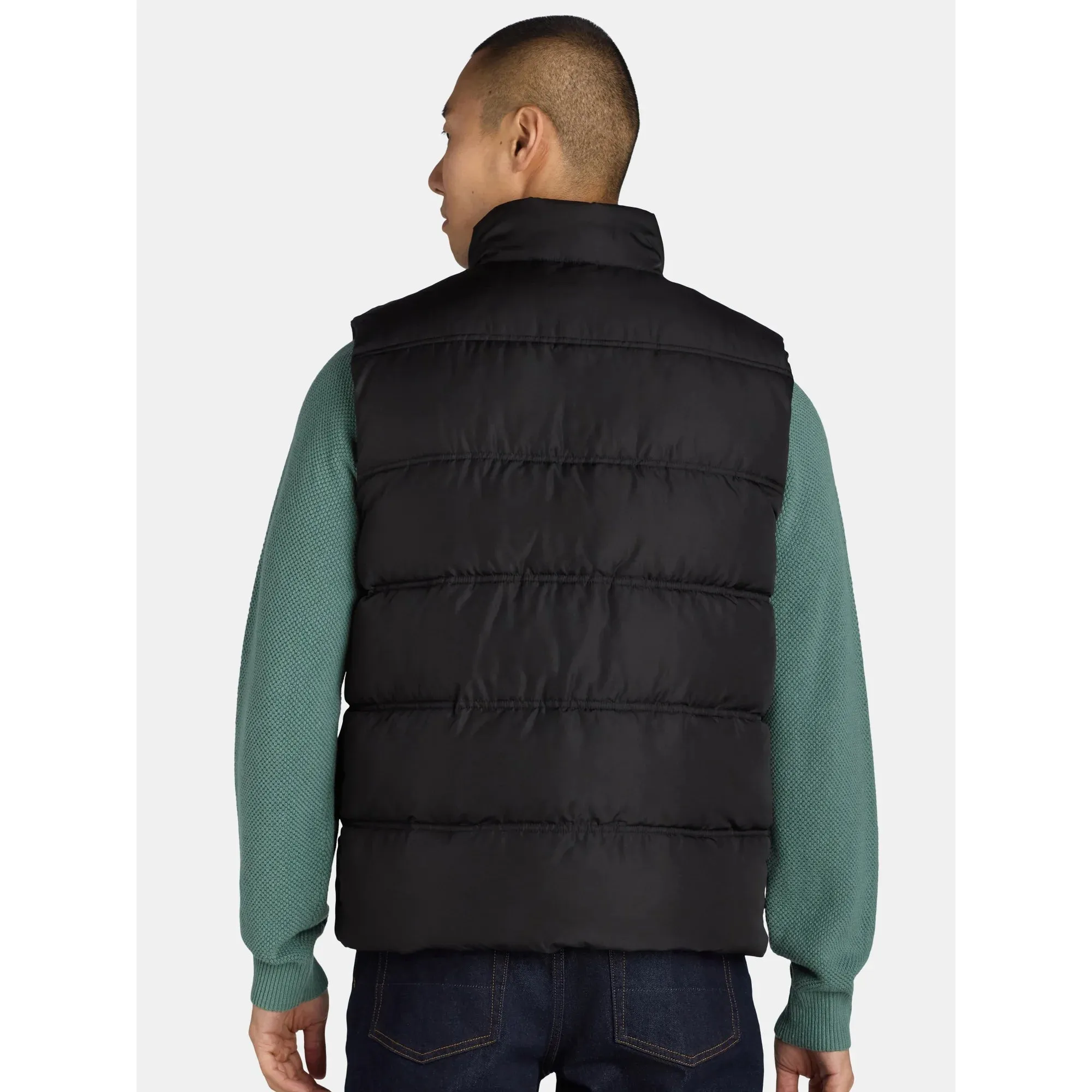 Puffer Vest  Quilted Puffer Vest with Pockets  Black