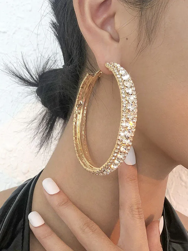 Rhinestone Earrings Accessories Ear-Ring