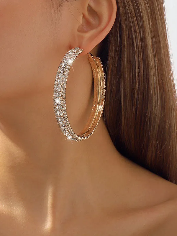 Rhinestone Earrings Accessories Ear-Ring