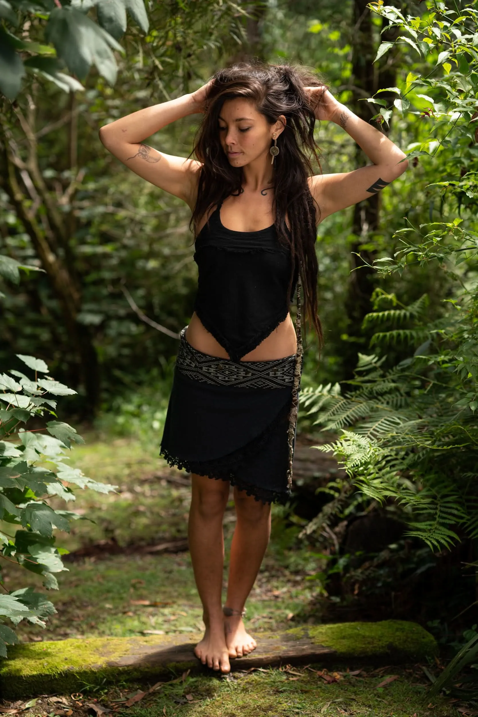 Shamanic Earth Skirt - Black