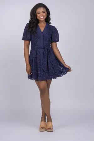 Shoshanna Lina Dress in Navy