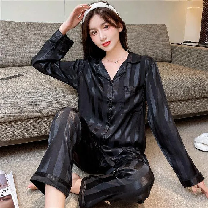 Silk Pajamas Women's Jacquard Large Size Home Clothing