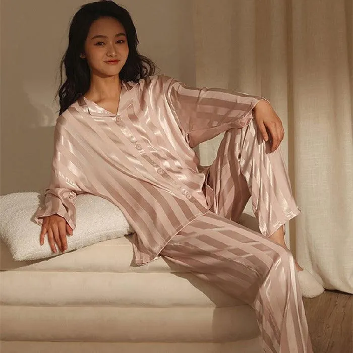 Silk Pajamas Women's Jacquard Large Size Home Clothing