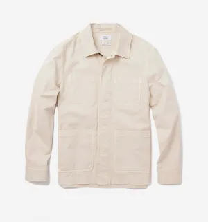 Stretch-Cotton Overshirt Beige