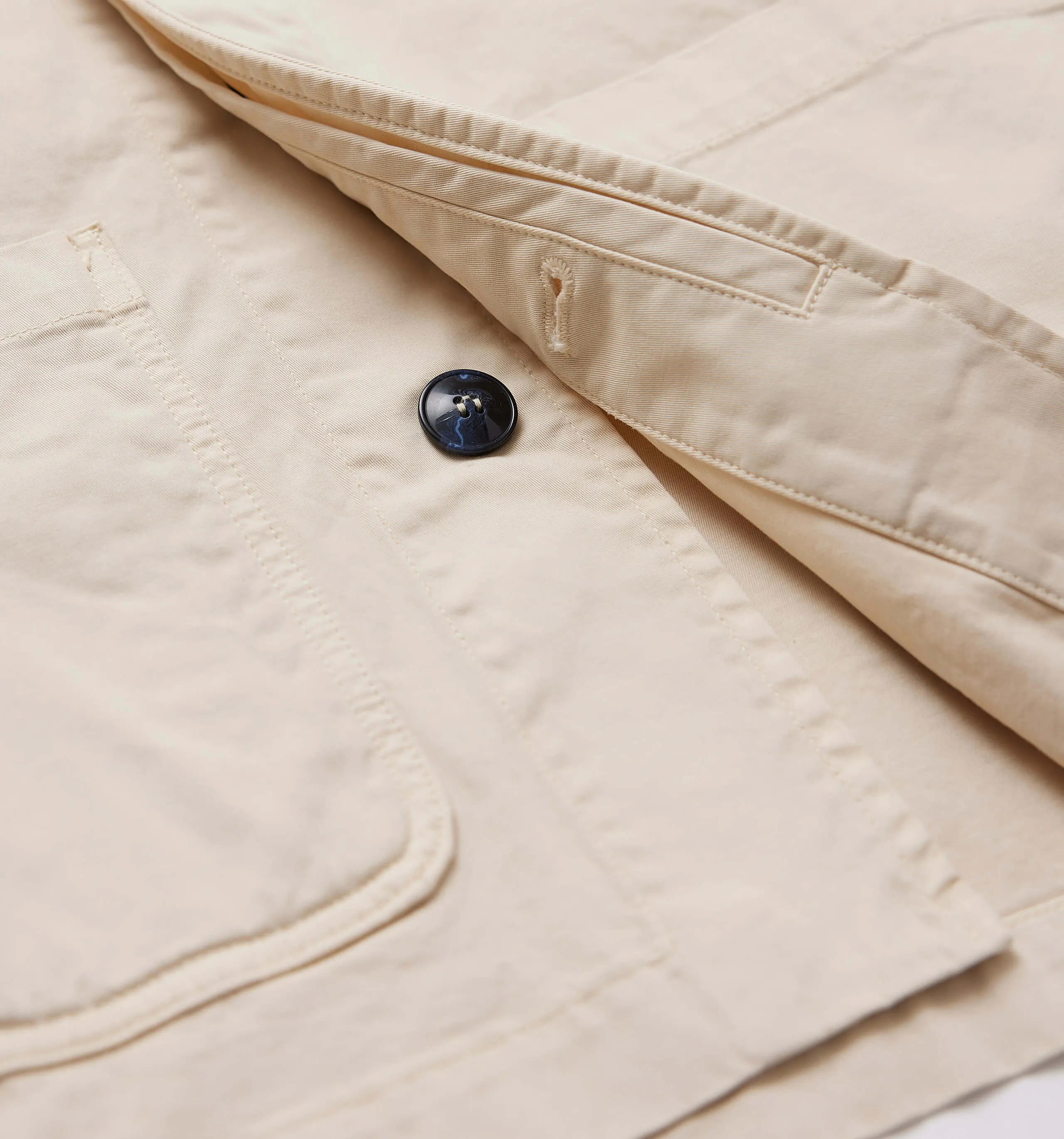 Stretch-Cotton Overshirt Beige