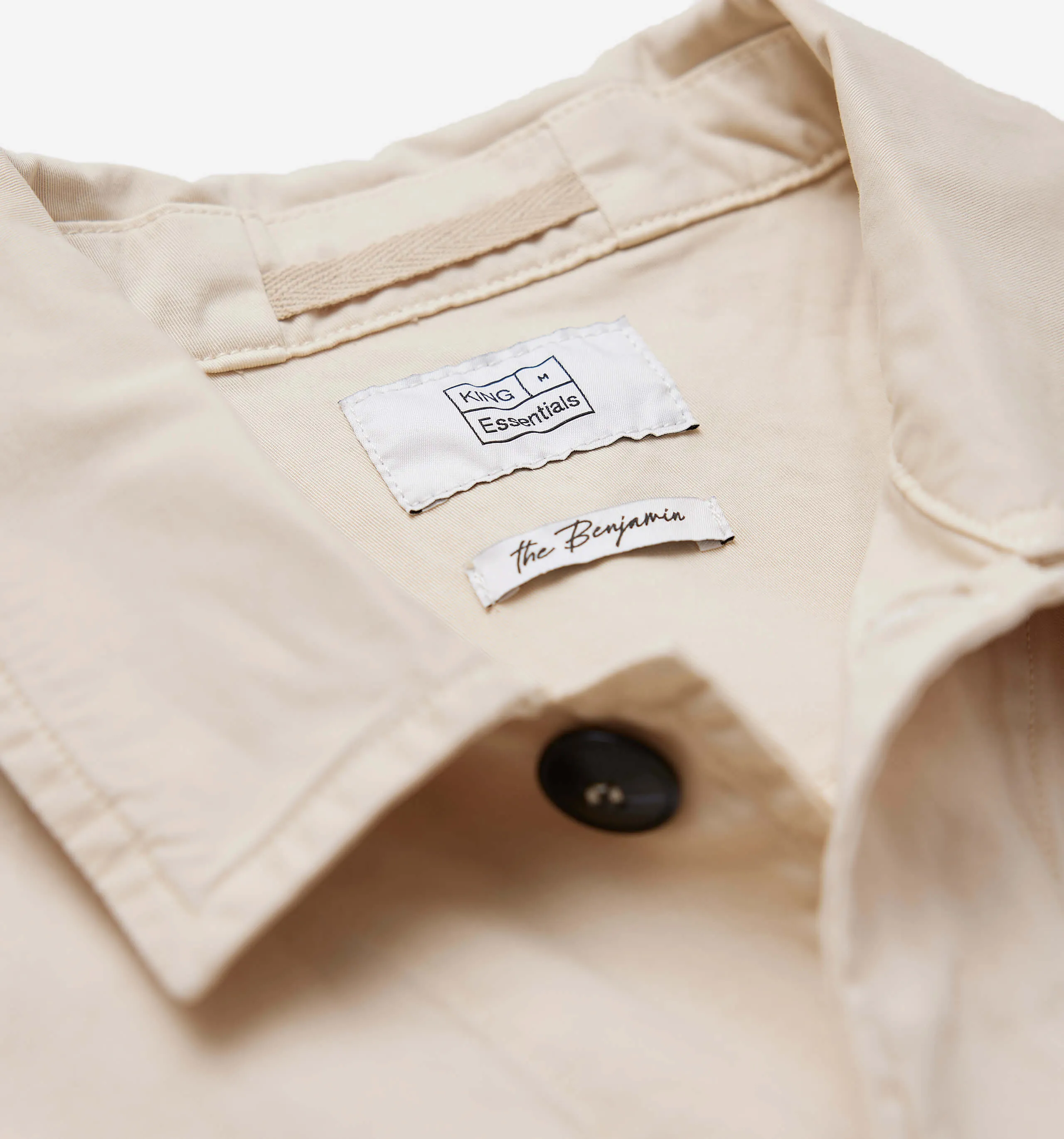 Stretch-Cotton Overshirt Beige