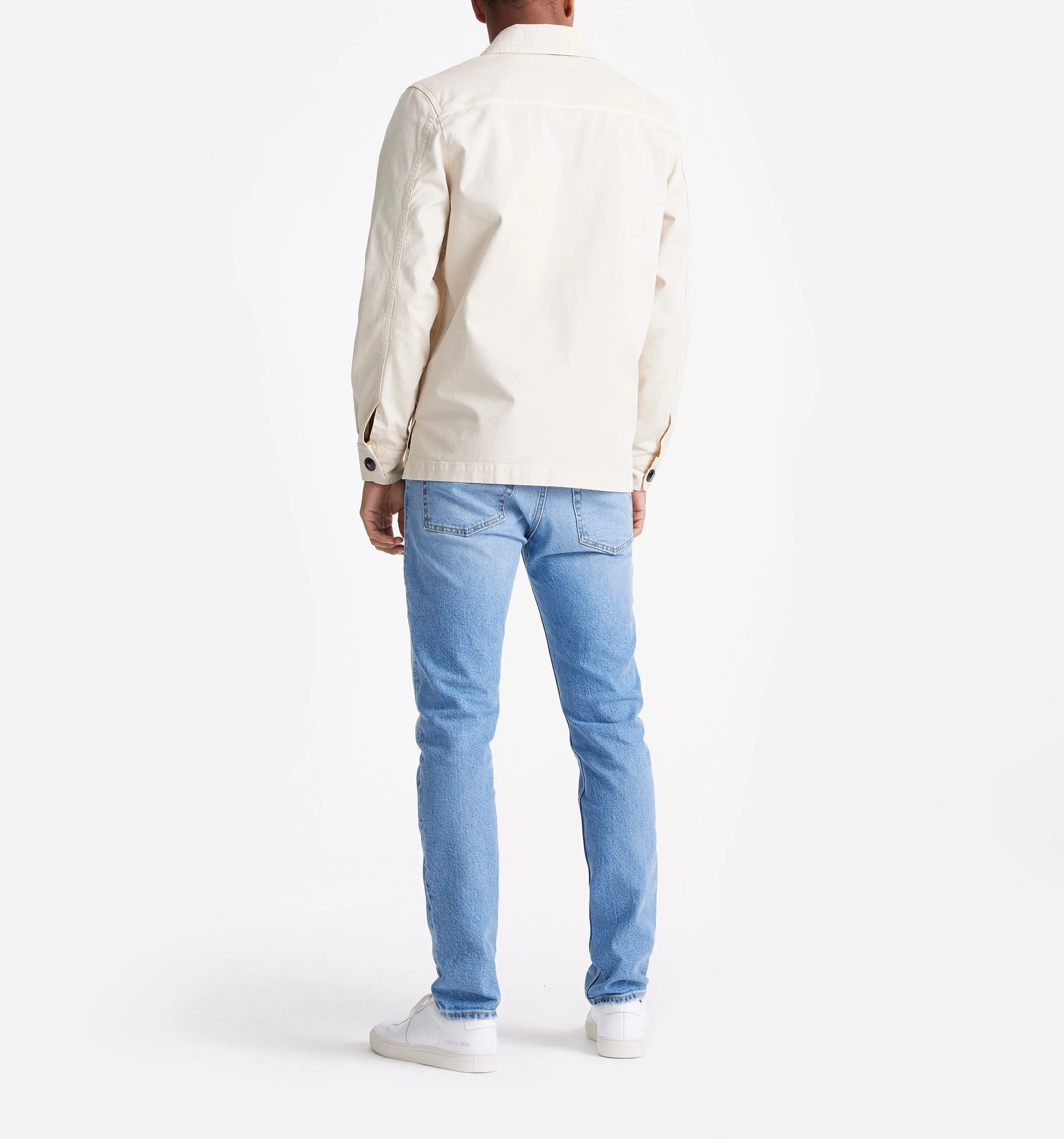 Stretch-Cotton Overshirt Beige