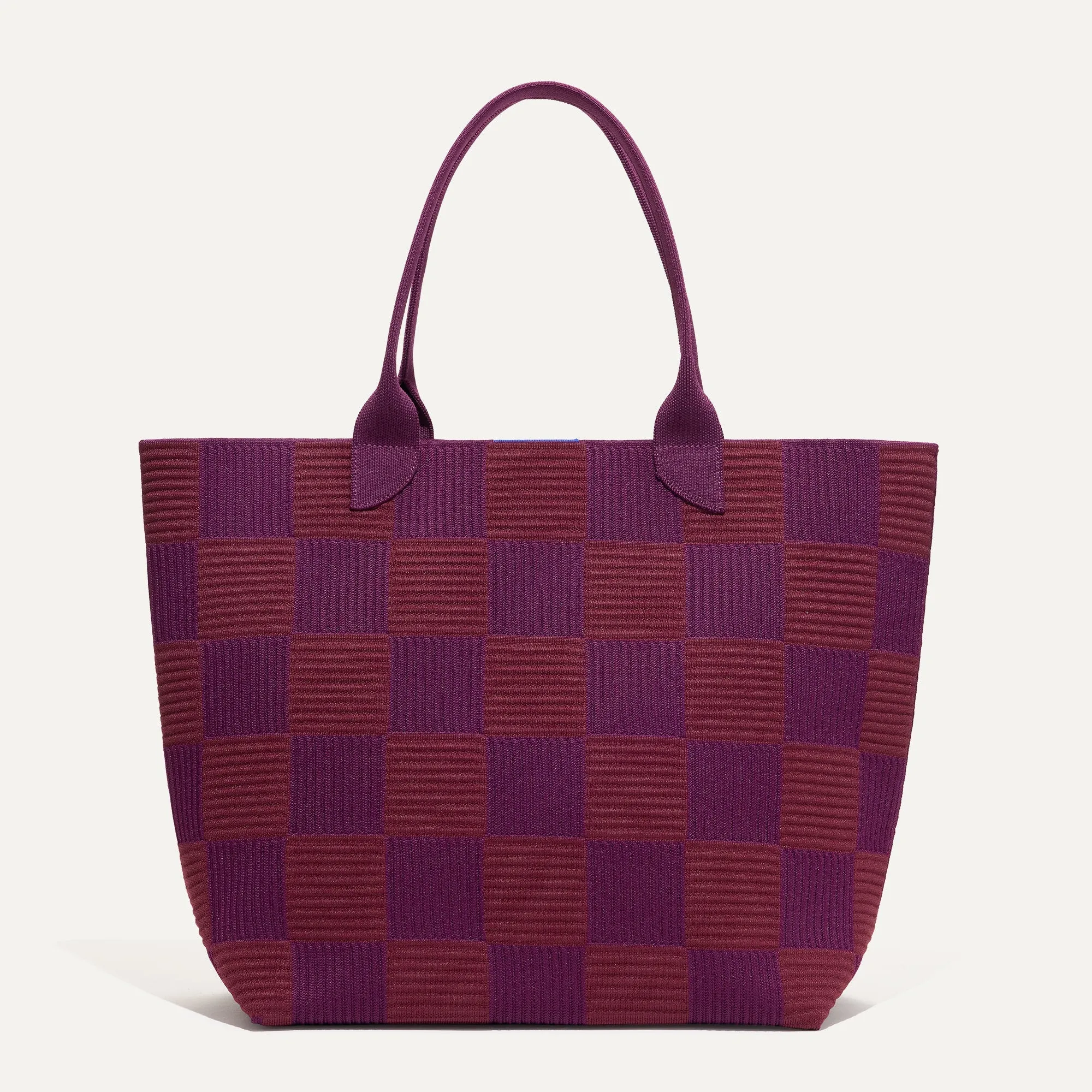 The Lightweight Tote - Checker Plum