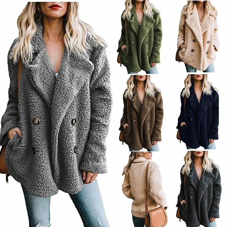 Winter Faux Fur Coat 2018 Casual Solid Warm Jacket