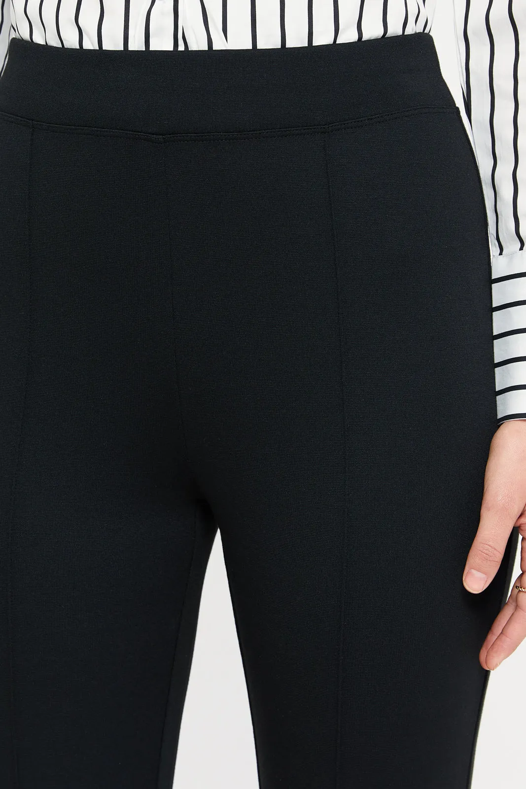 Women Black Flare Trousers