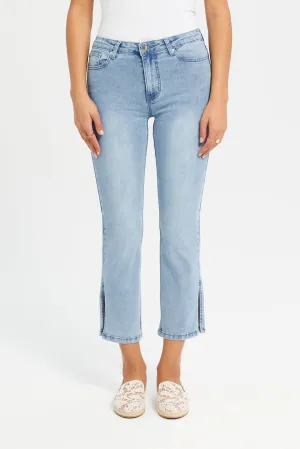 Women Blue Straight Fit Jeans