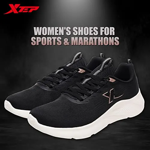 XTEP Women's Black Mesh Upper Lightweight Sports Running Shoes (4.5 UK)