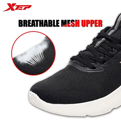 XTEP Women's Black Mesh Upper Lightweight Sports Running Shoes (4.5 UK)